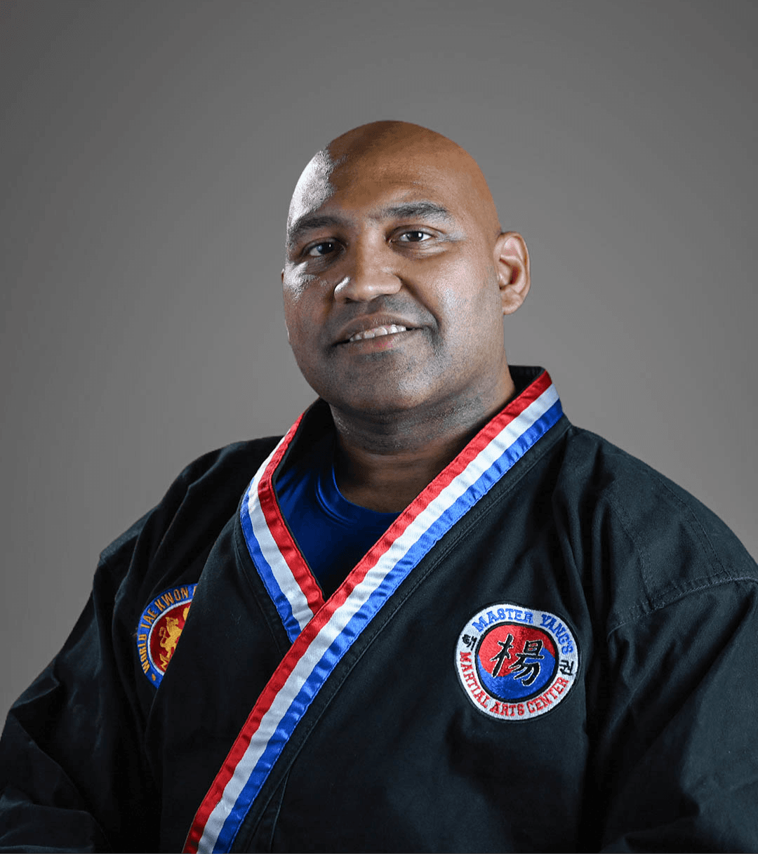 Julius Gonsalves in a black dobok